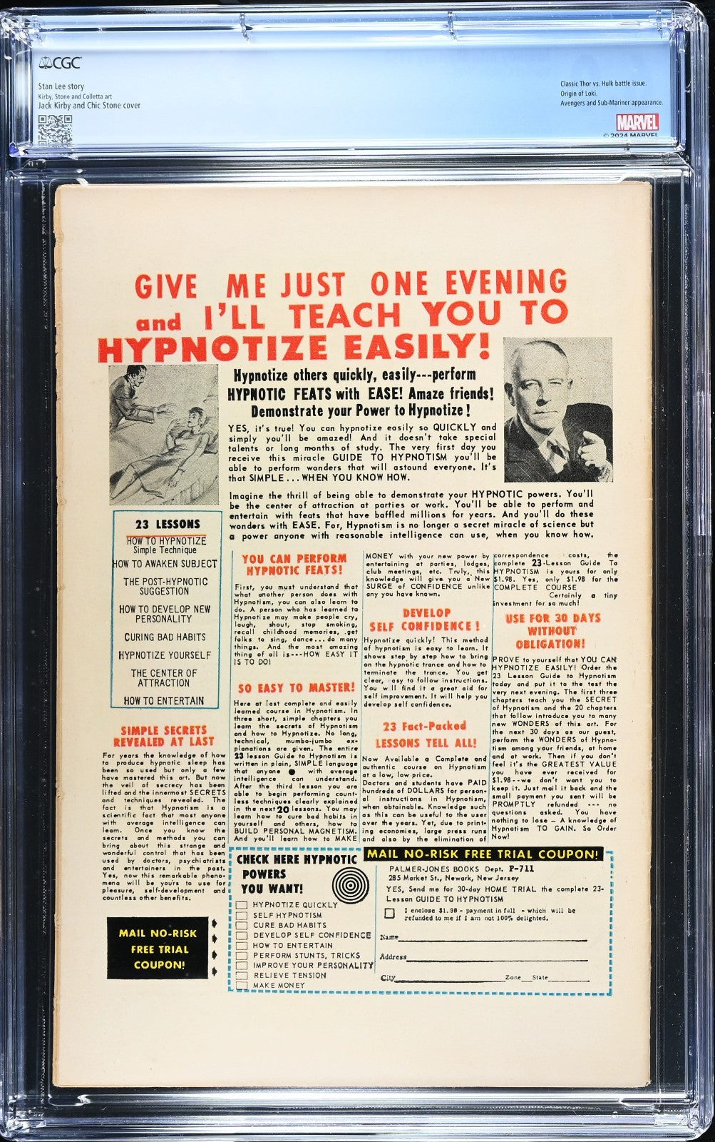 Journey Into Mystery 112 (1965) CGC 6.0 FN OW KEY Kirby 1st Hulk Thor Battle