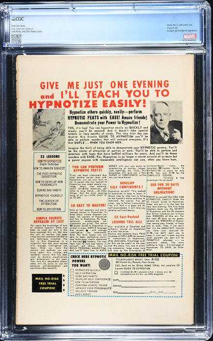 Journey Into Mystery 112 (1965) CGC 6.0 FN OW KEY Kirby 1st Hulk Thor Battle