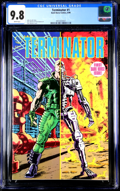 Terminator #1 (1990) CGC 9.8 NM/MT White Pages Dark Horse Comics Warner Cover