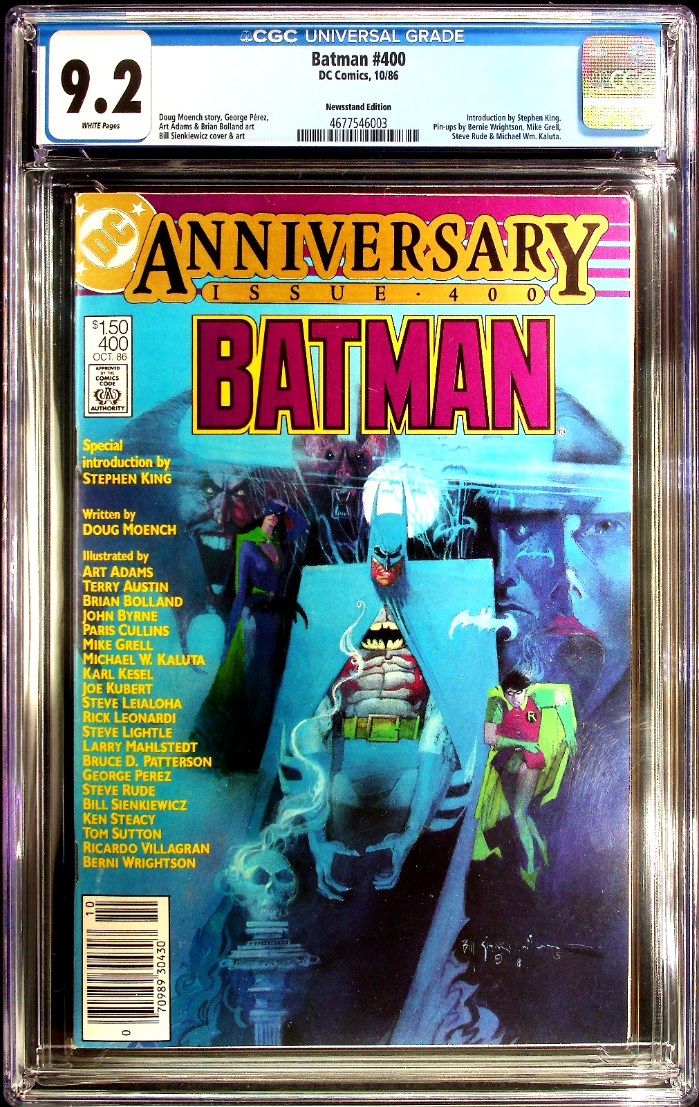 Batman #400 (1986) CGC 9.2 NM- White Anniversary Newsstand Edition (WTC/BT)