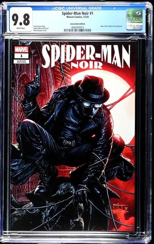 Spider-Man Noir #1 (2025) CGC 9.8 NM/MT Mico Suayan NYCC COA Trade (LTD 1600)