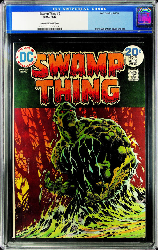 Swamp Thing #9 (1972) CGC 9.6 NM OW/W Iconic Bernie Wrightson Cover Old Label