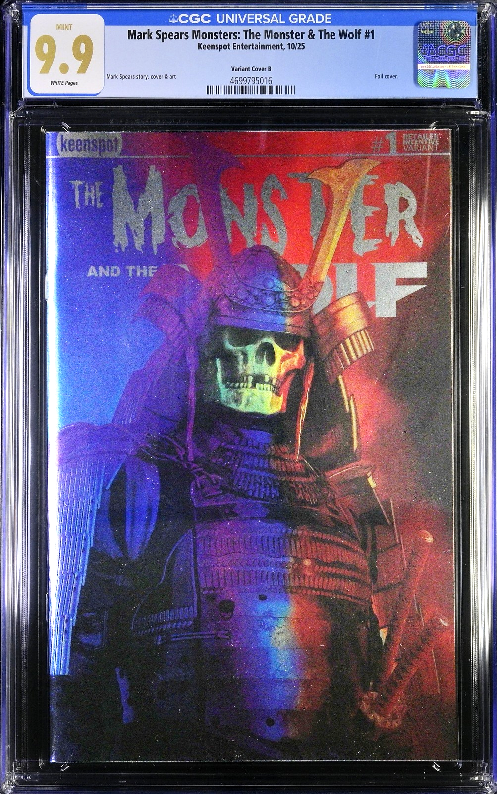 Mark Spears Monster & The Wolf #1 (2025) CGC  9.9 MINT 1:250 Foil Cvr B LTD 1190
