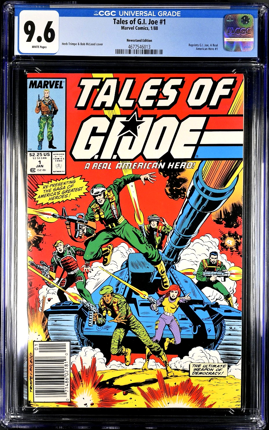 Tales of G.I. Joe #1 (1988) CGC 9.6 NM+ Newsstand Edition RARE HTF (WTC/BT)