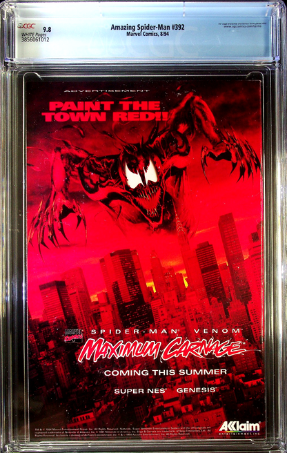Amazing Spider-Man #392 (1994) CGC 9.8 NM/MT Mark Bagley Iconic Homage ASM#50