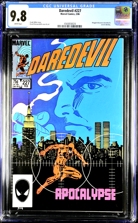 Daredevil #227 (1986) CGC 9.8 NM/MT Kingpin Born Again Iconic NYC WTC Background