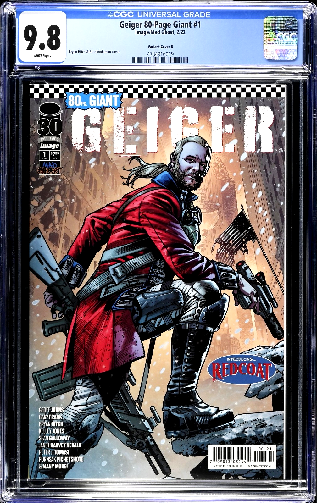 Geiger 80-Page Giant #1 (2022) CGC 9.8 NM/MT 1st Redcoat Cover B