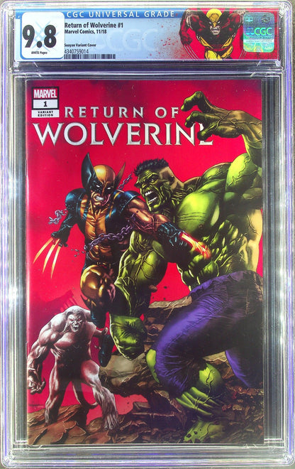 Return of Wolverine #1 (2018) CGC 9.8 NM/MT Unknown Suayuan Hulk #181 Homage