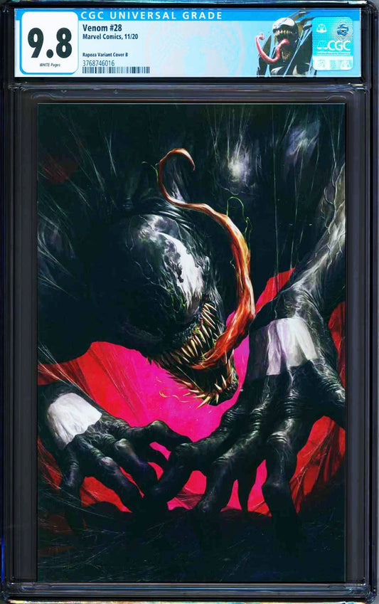 Venom #28 (2020) CGC 9.8 NM/MT White LGY 193 Illuminati Rapoza Virgin Edition B
