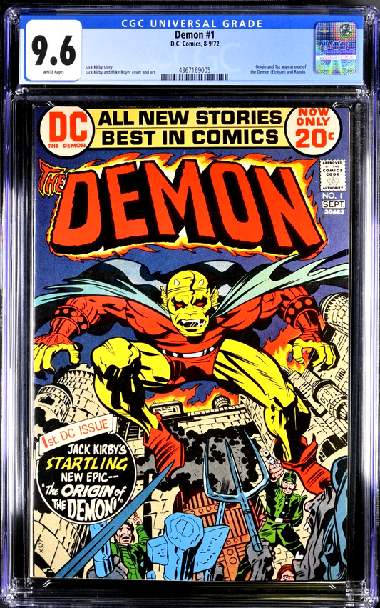 Demon # 1 (1972) CGC 9.6 NM+ WHITE Pages Kirby KEY Origin 1st Etrigan the Demon