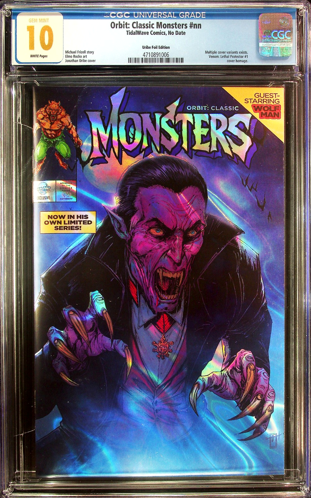 Orbit Classic Monsters (2026) CGC 10 Dracula Foil Venom Lethal Protector LTD 10