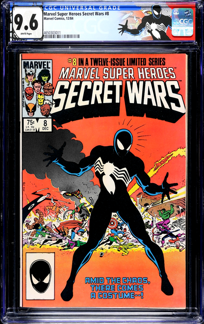Marvel Super Heroes Secret Wars #8 (1984) CGC 9.6 NM+ WHITE Key Custom Label