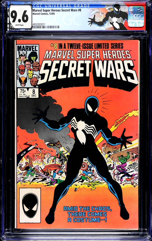 Marvel Super Heroes Secret Wars #8 (1984) CGC 9.6 NM+ WHITE Key Custom Label