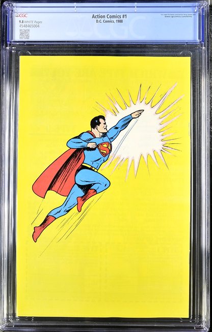 Action Comics #1 (1988) CGC 9.8 NM/MT WHITE Pages 50¢ Direct Anniversary Reprint