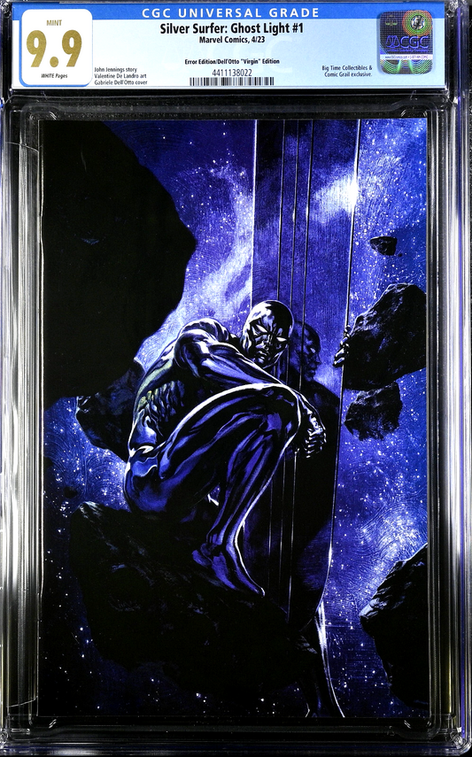 Silver Surfer Ghost Light #1 (2023) CGC 9.9 MINT Del Otto Virgin Error Recalled