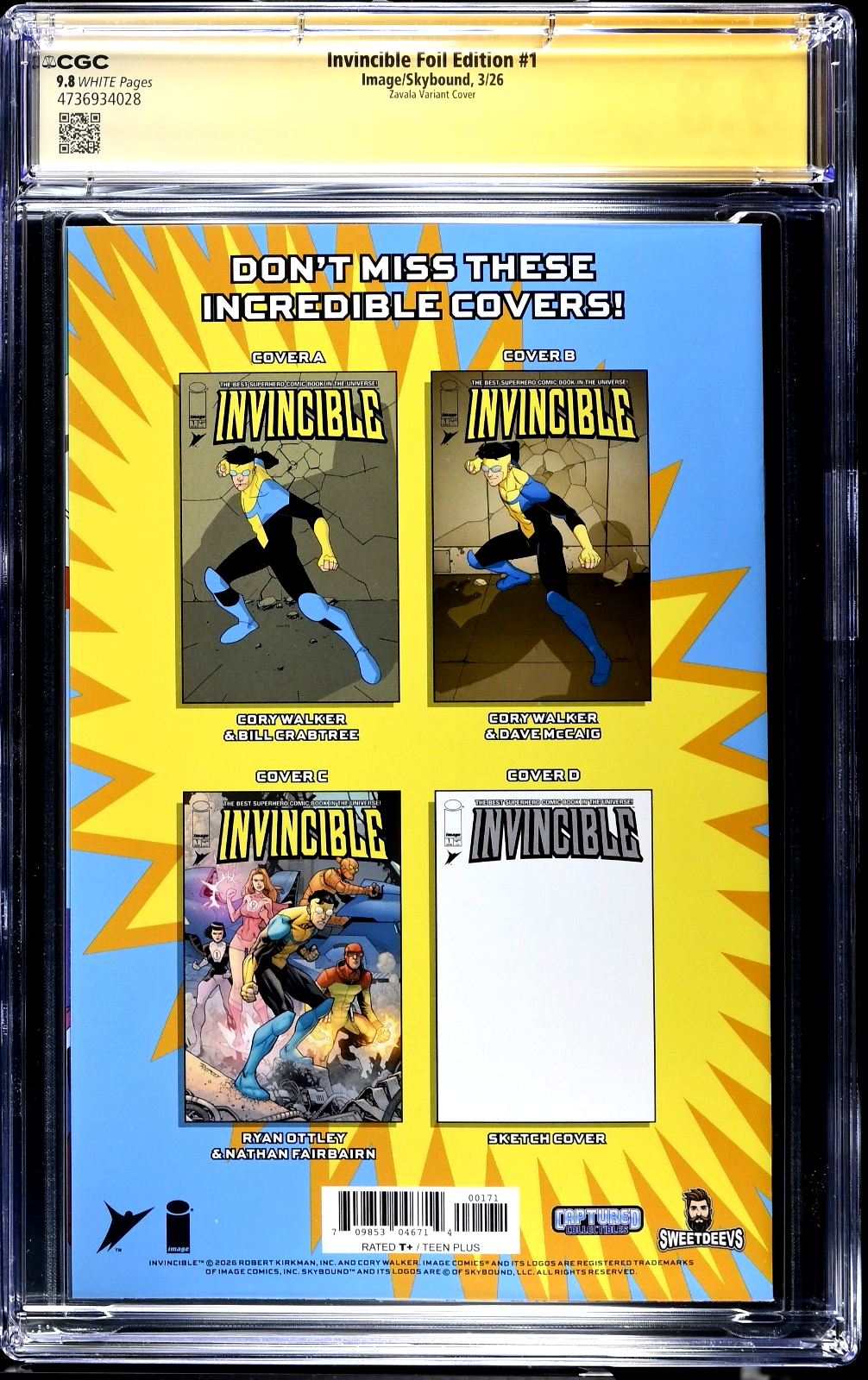Invincible Foil Edition #1 (2026) CGC 9.8 SS Signed Martin Zavala C2E2 LTD 999