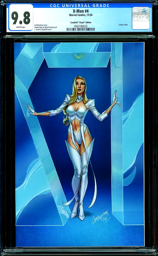 X-Men #4 (2024) CGC 9.8 NM/MT Campbell Emma Frost Virgin Retailer (Ltd 1:100)