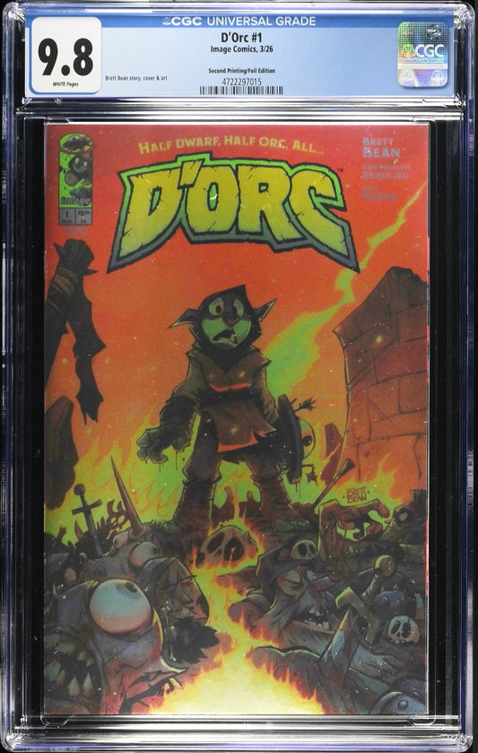 D'Orc #1 (2026) CGC 9.8 NM/MT 2nd Print Cover ZD Foil Dorc Megacon LTD 500