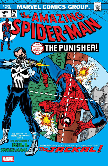 Amazing Spider-Man #129 (2026) 1st Punisher Blue Foil Reprint Facsimile Edition