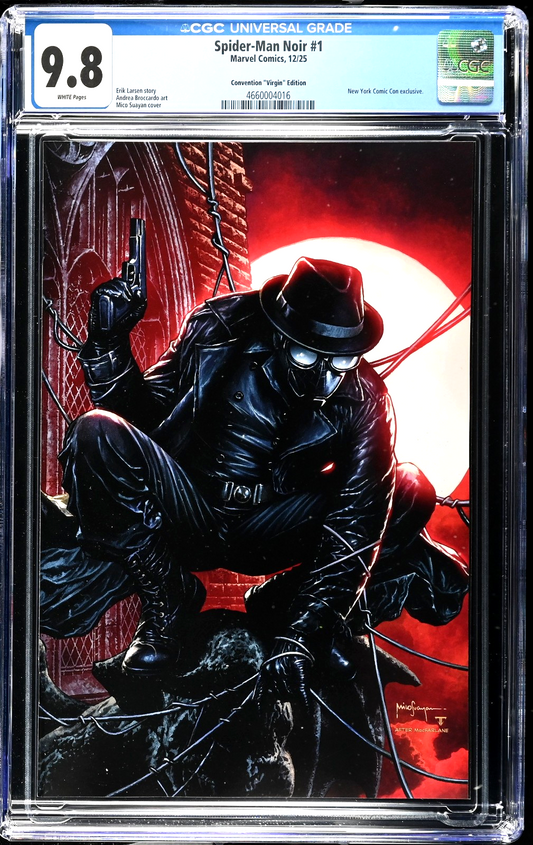 Spider-Man Noir #1 (2025) CGC 9.8 NM/MT Mico Suayan NYCC COA Virgin (LTD 800)