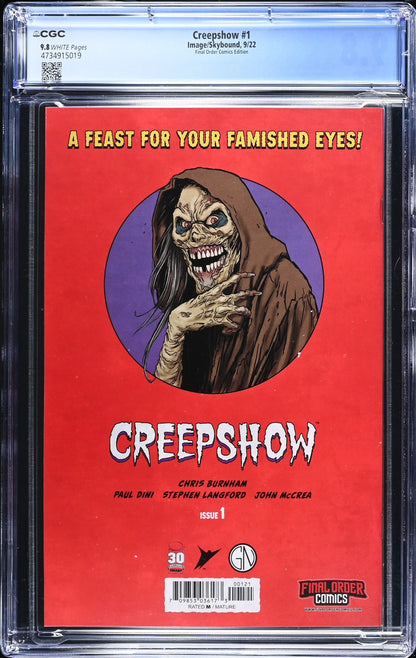Creepshow #1 (2022) CGC 9.8 NM/MT Final Order Edition Giang Virgin Ltd 500