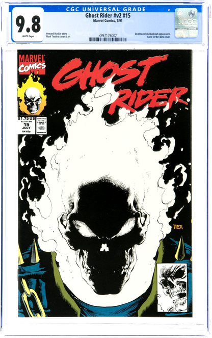 Ghost Rider #15 (1991) CGC 9.8 NM/MT WHITE Pages Glow-In-The-Dark Cover