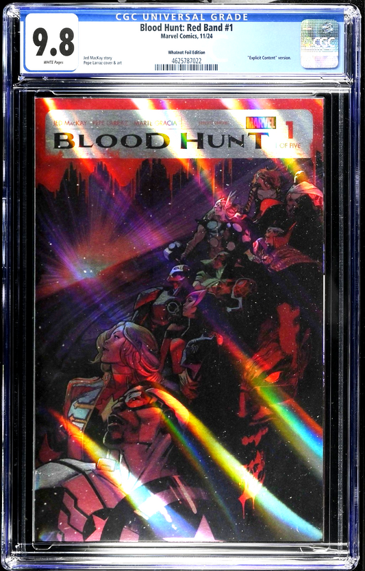 Blood Hunt Red Band #1 (2024) CGC 9.8 Larraz Whatnot Prism HoloFoil Ltd 175