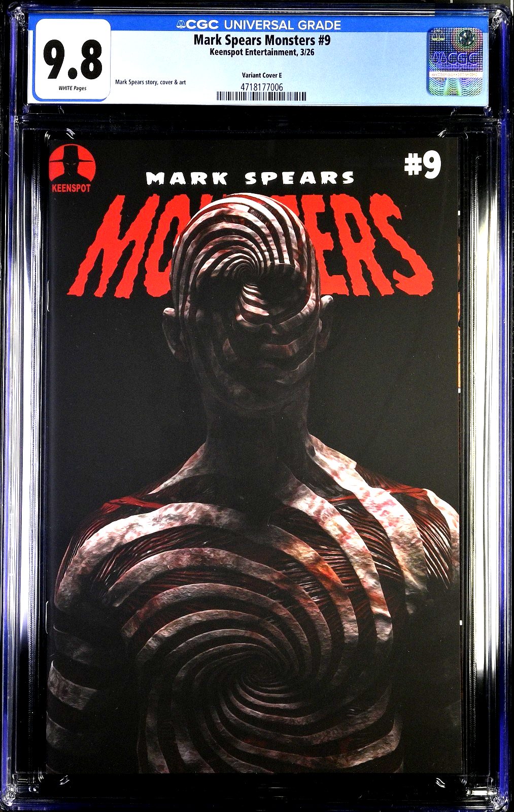 Mark Spears Monsters #9 (2026) CGC 9.8 NM/MT Cover E Unholy Hour Spiral LTD 1:50