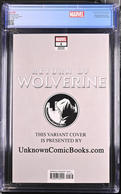 Return of Wolverine #1 (2018) CGC 9.8 NM/MT Unknown Suayuan Hulk #181 Homage