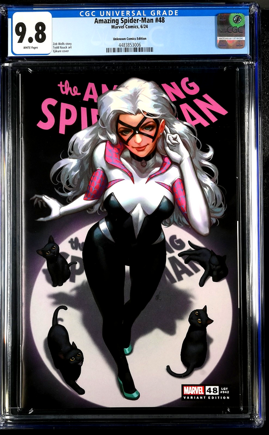 Amazing Spider-Man #48 (2022) CGC 9.8 NM/MT WHITE Ejikure Unknown Comics Edition