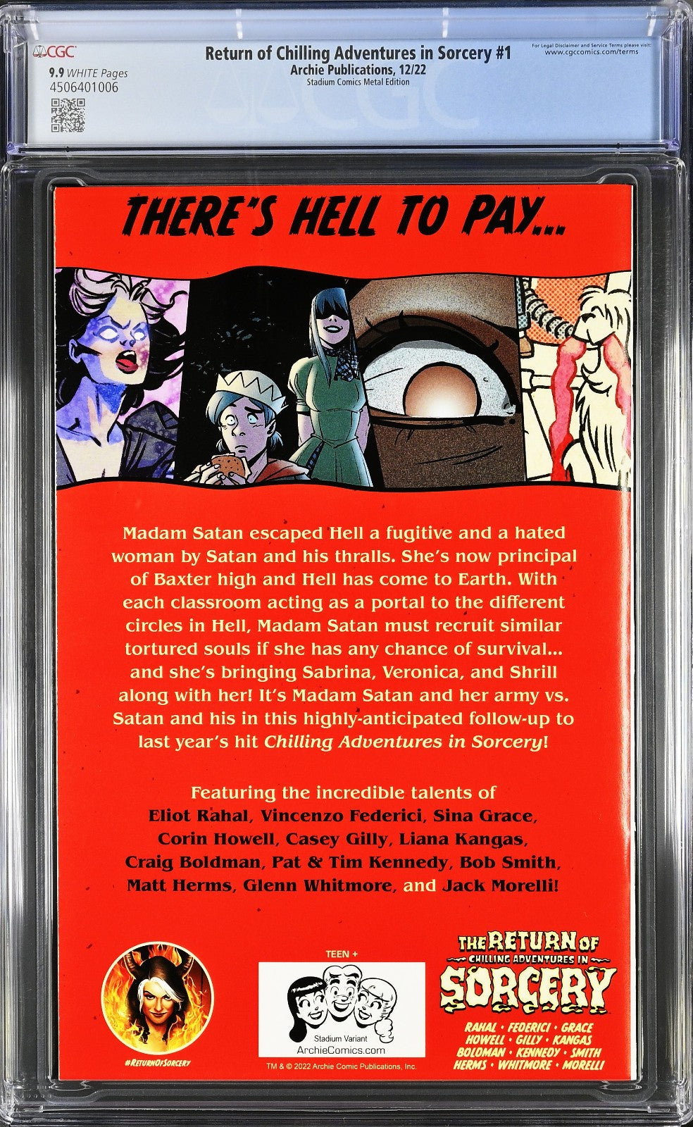 Return of Chilling Adventures in Sorcery #1 (2022) CGC 9.9 Metal Spawn Homage