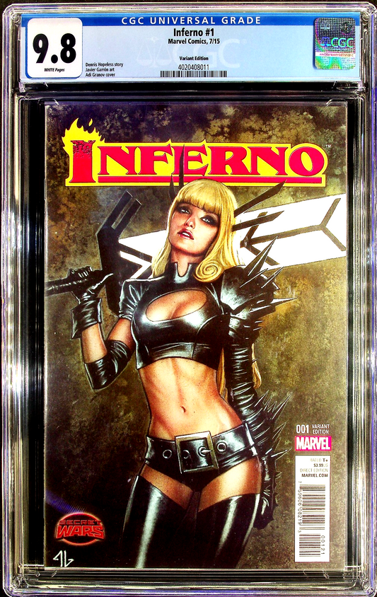 Inferno #1 (2015) CGC 9.8 NM/MT WHITE Adi Granov 1:25 Retailer Incentive Variant
