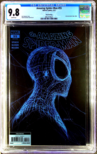 Amazing Spider-Man #55 (2021) CGC 9.8 NM/MT Gleason 3rd Print Blue/Black Cover