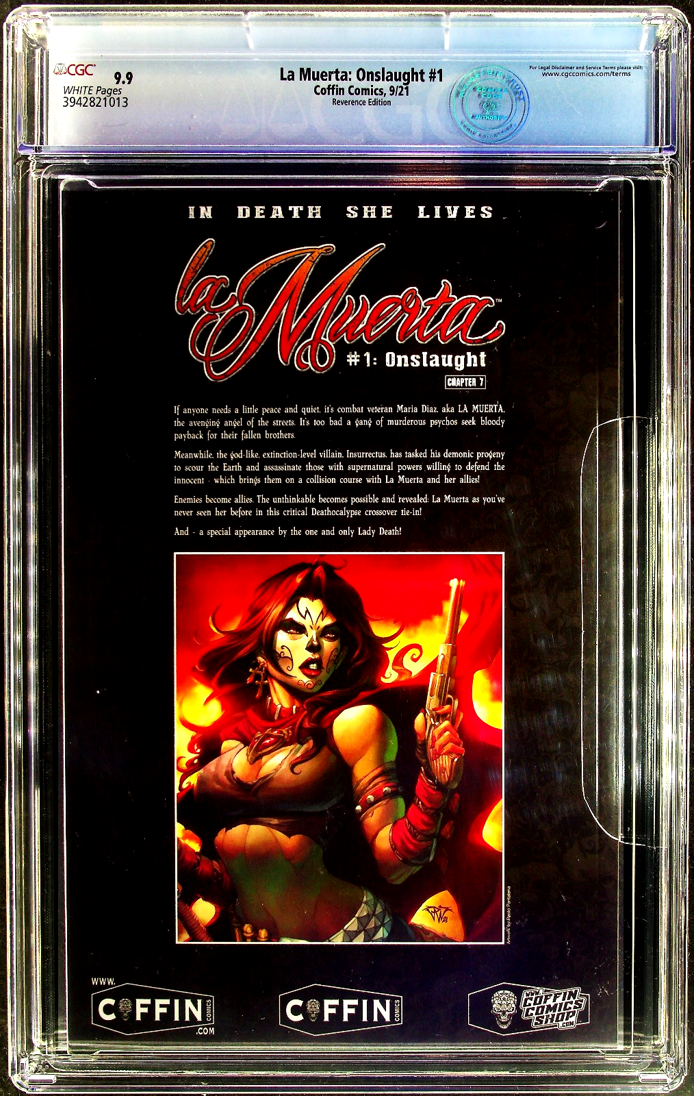 La Muerta: Onslaught (2021) CGC 9.9 MINT Reverence Edition LTD166 Single Highest