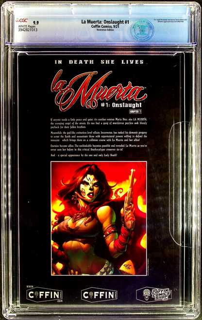 La Muerta: Onslaught (2021) CGC 9.9 MINT Reverence Edition LTD166 Single Highest