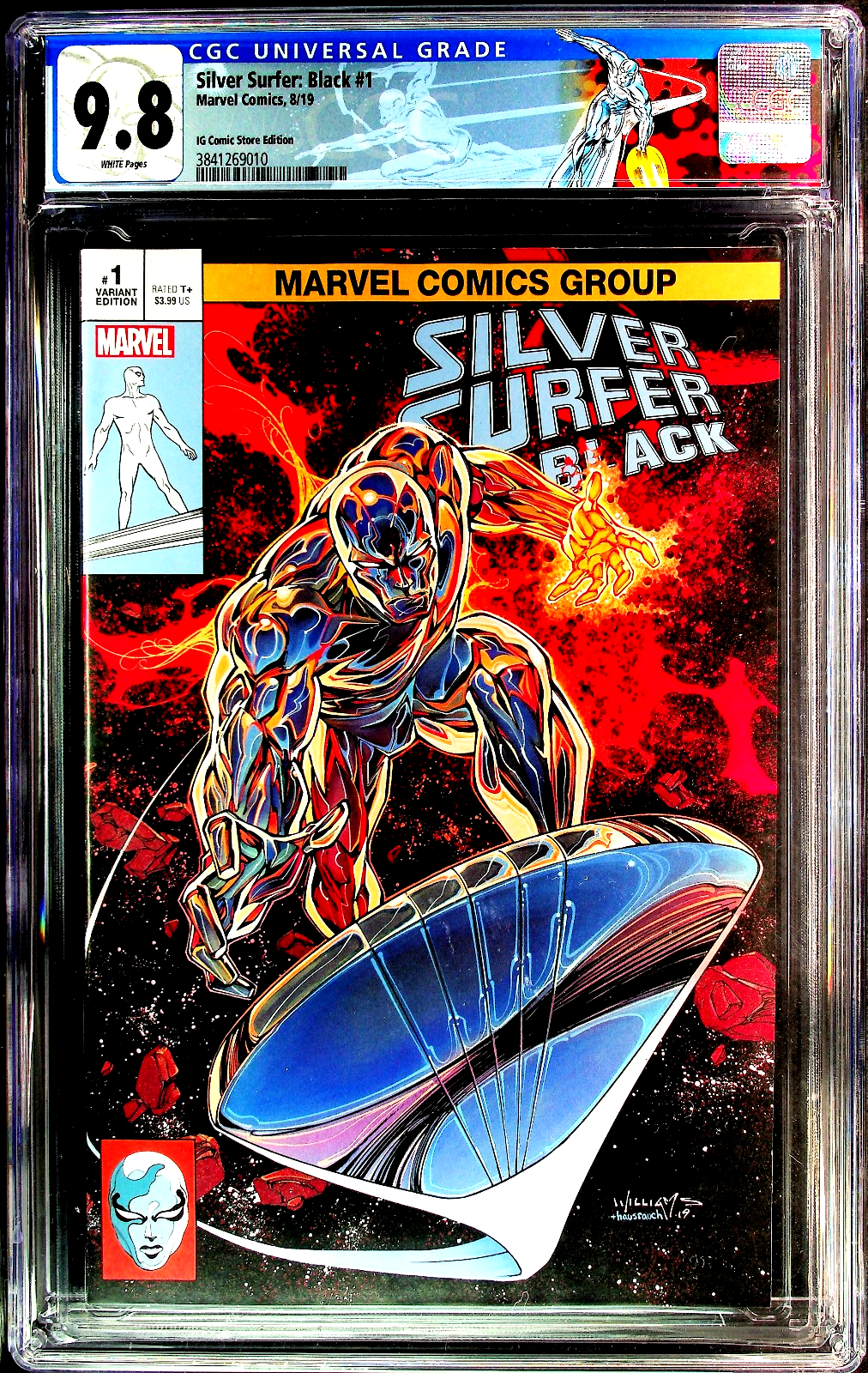 Silver Surfer Black #1 (2019) CGC 9.8 NM/MT IG Comic Scott Williams Custom Label