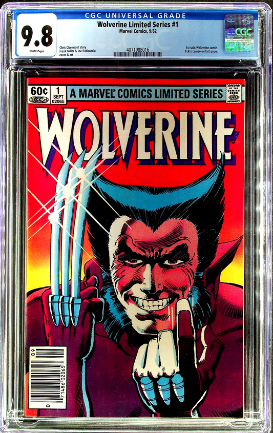 Wolverine Limited Series #1 (1982) CGC 9.8 NMMT WHITE Frank Miller Newsstand