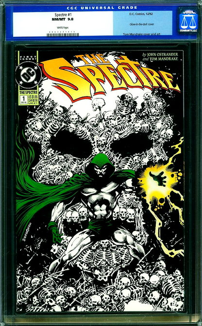 Spectre #1 (1992) CGC 9.8 NM/MT White Old Label Glow-In-The-Dark Skull Cover