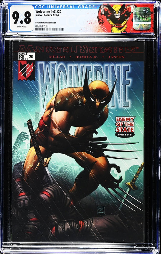 Wolverine #20 (2004) CGC 9.8 NM/MT Romita Retailer Incentive Custom Limited 1:65