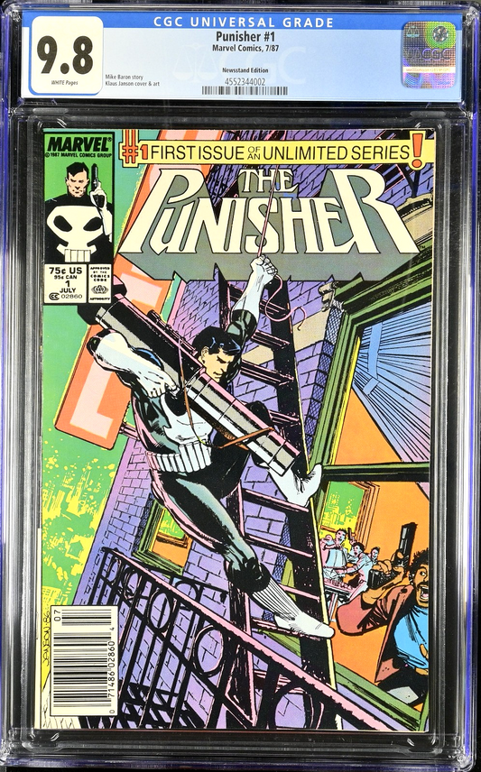 The Punisher #1 (1987) CGC 9.8 NM/MT WHITE Pages KEY Newsstand Edition