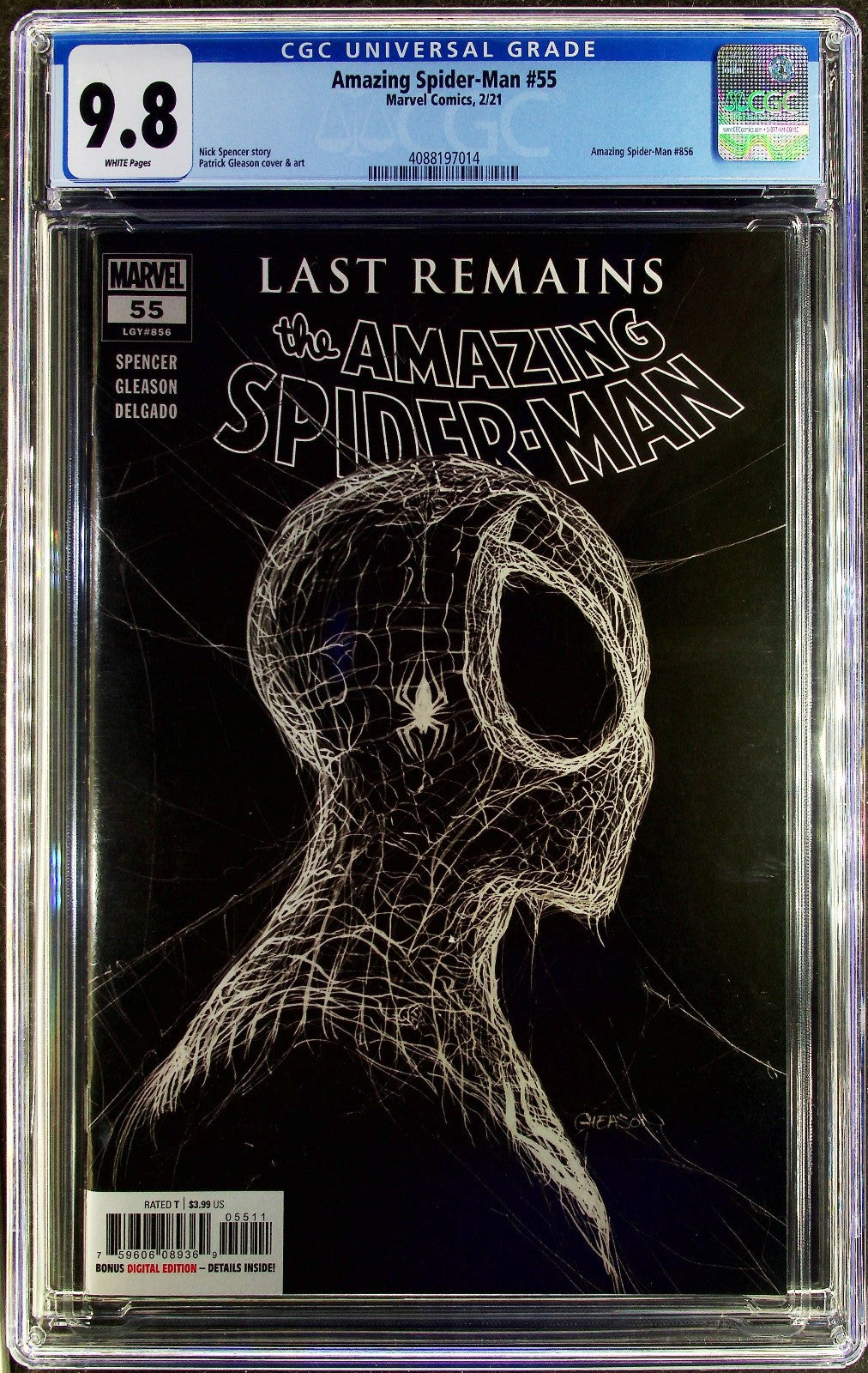 Amazing Spider-Man #55 (2021) CGC 9.8 Gleason LOT: 1st, 2nd (x2) & 3rd Print SET