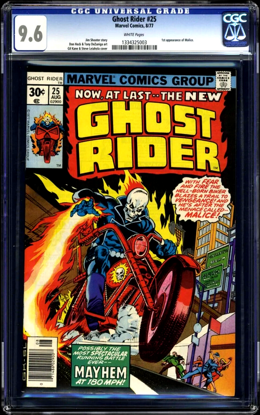 Ghost Rider #25 (1973) CGC 9.6 NM+ White Key First Malice Classic Gil Kane Cover