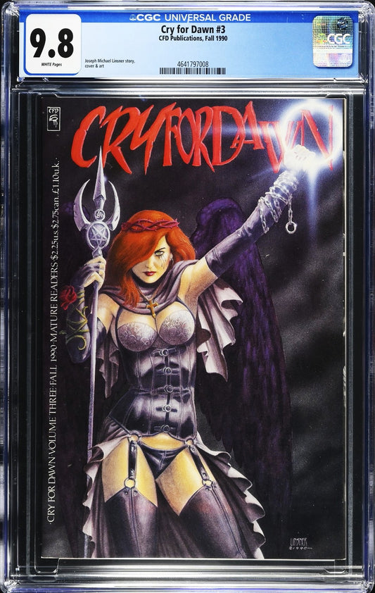 Cry For Dawn #3 (1990) CGC 9.8 NM/MT WHITE Pages Linsner Cover HTF