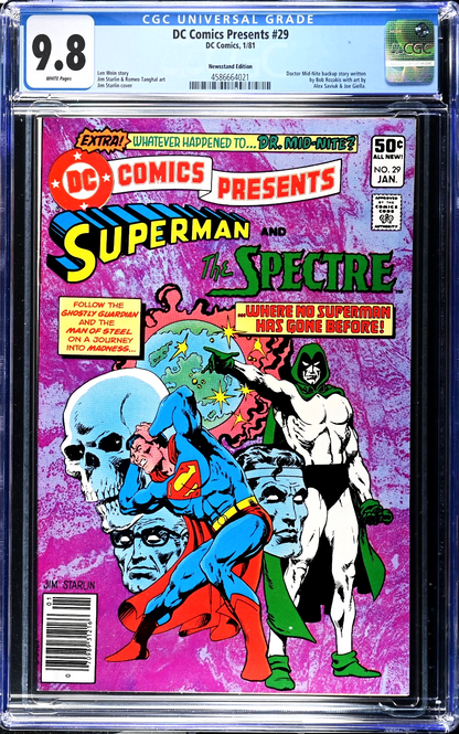 DC Comics Presents #29 (1981) CGC 9.8 WHITE Newsstand Superman Spectre Battle