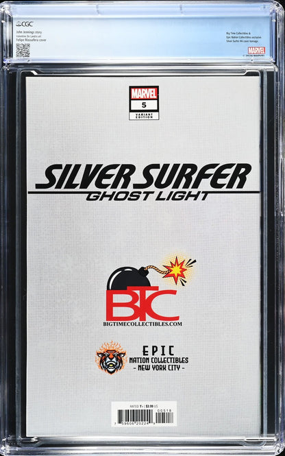 Silver Surfer Ghost Light #5 (2023) CGC 9.8 Massafera Retired Custom Label LTD