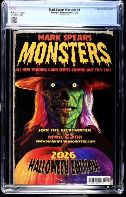 Mark Spears Monsters #4 (2025) CGC 9.8 NM/MT ASM 300 Homage Mummy Cover D