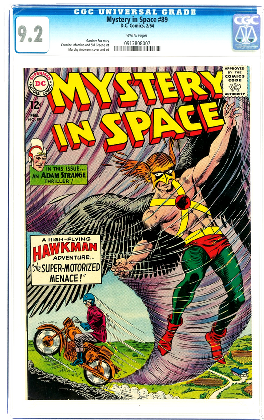 Mystery in Space #89 (1964) CGC 9.2 NM- WHITE Pgs Anderson Classic Hawkman Cover