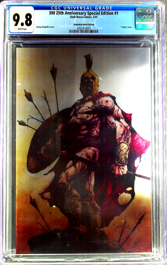 300 25th Anniversary Special Edition #1 (2023) CGC 9.8 NM/MT Desjardins METAL