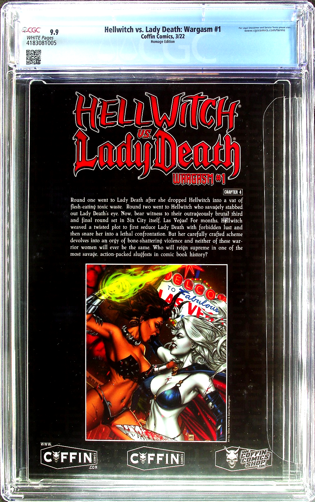 Hellwitch vs. Lady Death Wargasm #1 (2022) CGC 9.9 MINT Silver Surfer 4 Homage