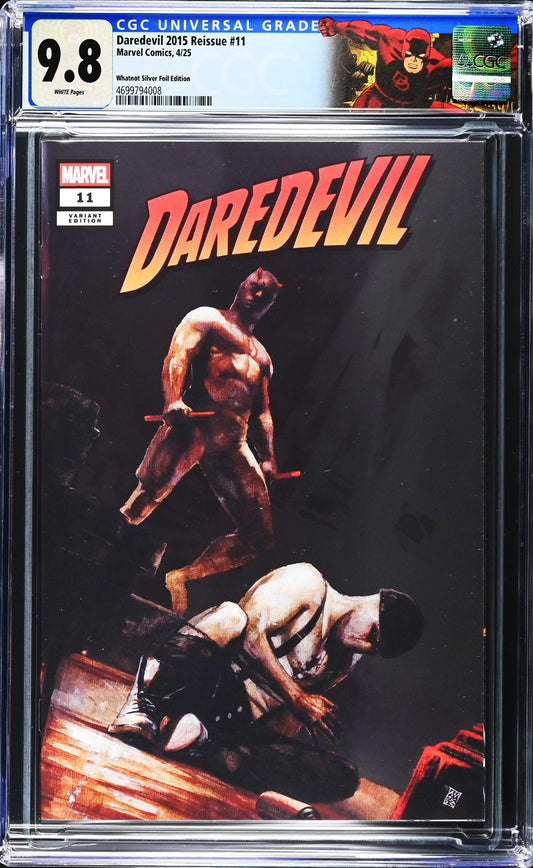 Daredevil Reissue #11 (2025) CGC 9.8 Whatnot Silver Foil Retired Custom Label